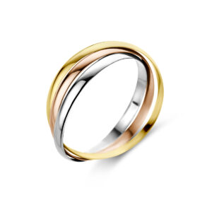 trinity ringen tricolor 14K tricolor goud