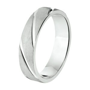 ring a102 - 5 mm - zonder cz zilver gerhodineerd