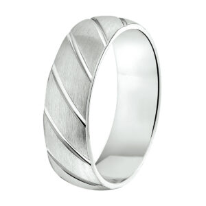 ring a105 - 6 mm - zonder cz zilver gerhodineerd