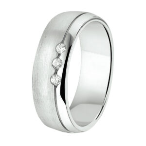 ring a206 - 6 mm - met cz zilver gerhodineerd