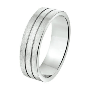 ring a207 - 6 mm - zonder cz zilver gerhodineerd
