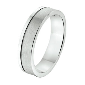 ring a306 - 5 mm - zonder steen zilver gerhodineerd