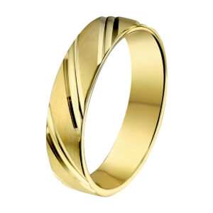 ring a412 - 5 mm - zonder steen 14K geelgoud