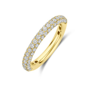 ring diamant 1.24ct h si 14K geelgoud