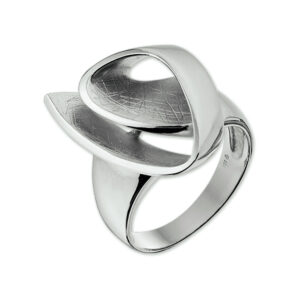 ring gescratcht zilver gerhodineerd