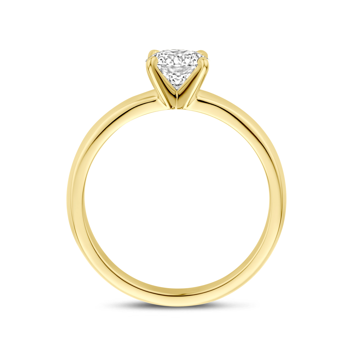 ring lab grown diamant 0.75ct g vs 14K geelgoud - Afbeelding 3