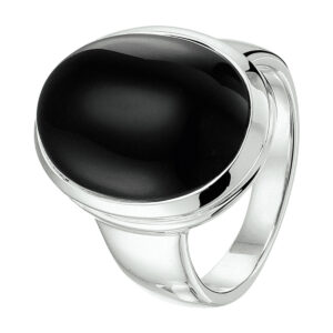 ring onyx zilver gerhodineerd