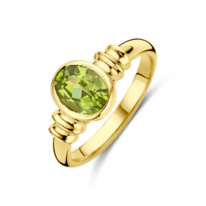 ring peridot 14K geelgoud