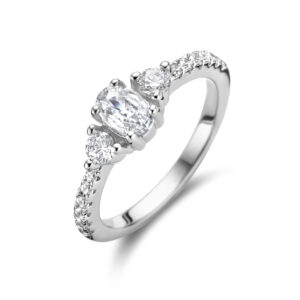 ring trilogie zirkonia zilver gerhodineerd