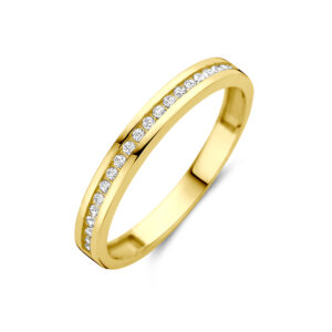ring zirkonia 14K geelgoud
