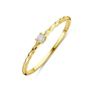 ring zirkonia 14K geelgoud