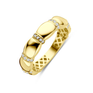 ring zirkonia 14K geelgoud