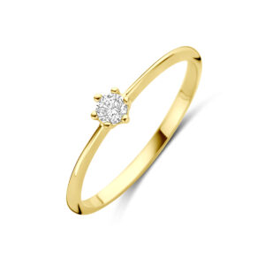 ring zirkonia 14K geelgoud