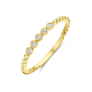 ring zirkonia 14K geelgoud