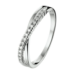 ring zirkonia 14K witgoud
