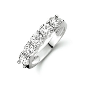 ring zirkonia zilver gerhodineerd