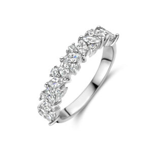 ring zirkonia zilver gerhodineerd