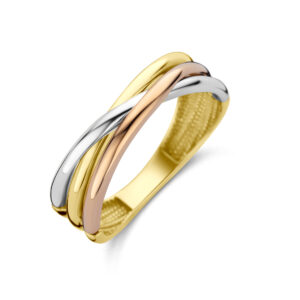 trinity ringen tricolor 14K tricolor goud