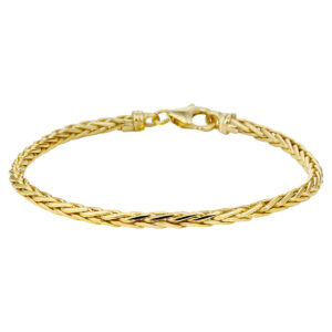 9k armband vossestaart 3,0 mm 18,5 cm massief 9K geel/zilverkern