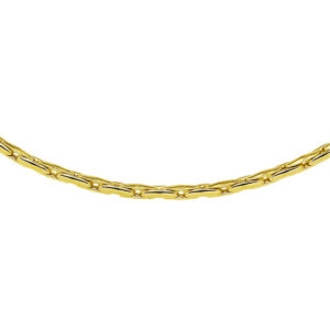 9k collier 3,0 mm 45 cm massief 9K geel/zilverkern