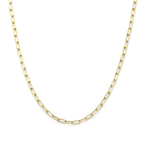 9k collier 4,7 mm 45 cm massief 9K geel/zilverkern