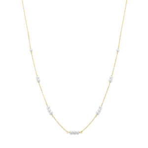 9k collier parels 41 - 43 - 45 cm 9K geel
