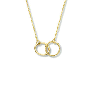 9k collier rondjes 40 - 42 - 44 cm 9K geel
