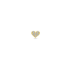 9k flat back piercing hartje zirkonia 3,5 mm 9K geel