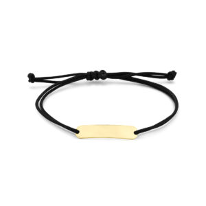 9k graveerarmband plaat polyester zwart max. 20 cm 9K rubber/nylon/leer
