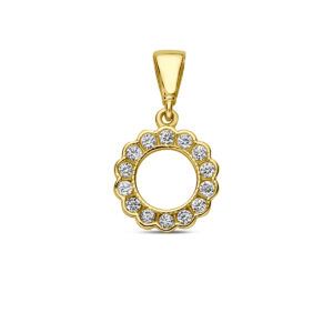 9k hanger zirkonia 10 mm 9K geel