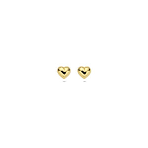 9k oorknoppen hart 4 mm 9K geel