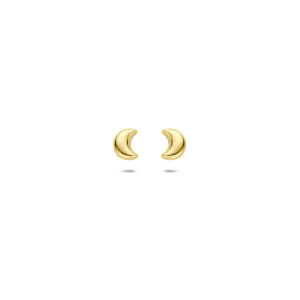 9k oorknoppen maan 4 mm 9K geel