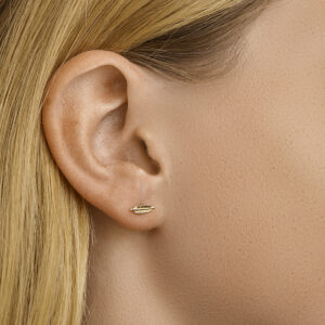 9k oorknoppen veer 9,5 mm 9K geel