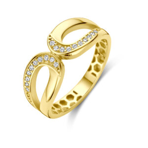 9k ring zirkonia 9K geel