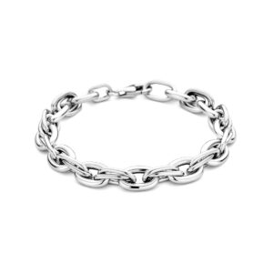 armband 9 mm 19 cm zilver gerhodineerd