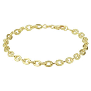 armband anker massief 5,0 mm silgold (geel met zilverkern)