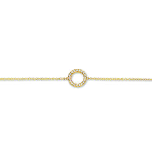 armband diamant 0.06ct h p1 16,5 - 17,5 - 18,5 cm 14K geelgoud