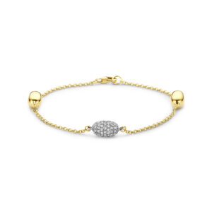 armband diamant 0.80ct h si 19 cm 14K bicolor goud geel/wit