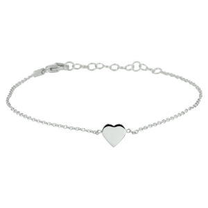armband hart zilver gerhodineerd