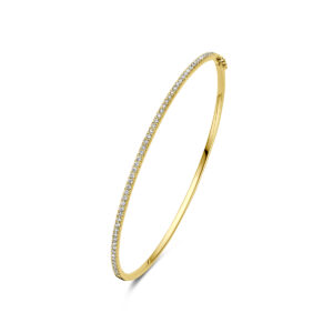 bangle scharnier diamant 0.64ct h si 2 x 60 mm 14K geelgoud