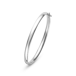 bangle scharnier ovale buis 5 x 60 mm 14K witgoud