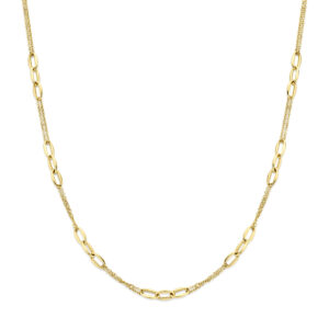 collier 6 mm 45 cm 14K geelgoud