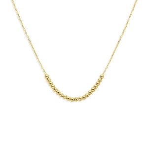collier bolletjes 42 - 45 cm 14K geelgoud
