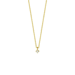 collier diamant 0.05ct h si 41 - 43 - 45 cm 14K geelgoud