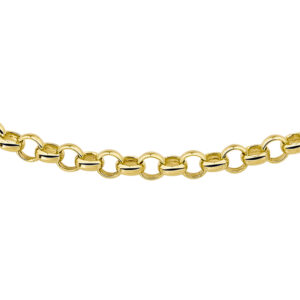 collier jasseron massief 5,0 mm silgold (geel met zilverkern)