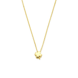collier klaver 40 - 42 - 44 cm 14K geelgoud