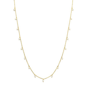 collier parels 42 - 45 cm 14K geelgoud