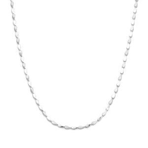 collier poli/mat 3,7 mm 45 cm zilver gerhodineerd