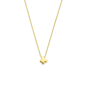 collier vlinder 40 - 42 - 44 cm 14K geelgoud