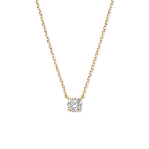 collier zirkonia 40 - 42 - 44 cm 14K geelgoud